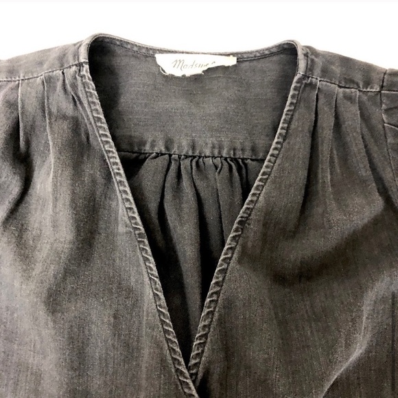 Madewell Denim Wrap Top - Picture 8 of 9